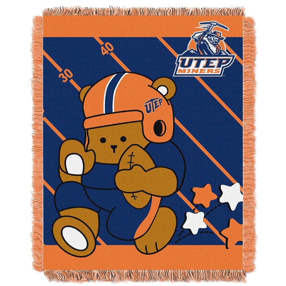 UTEP Miners NCAA Triple Woven Jacquard Throw (Fullback Baby Series) (36x48)