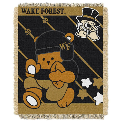 Wake Forest Demon Deacons NCAA Triple Woven Jacquard Throw (Fullback Baby Series) (36x48)