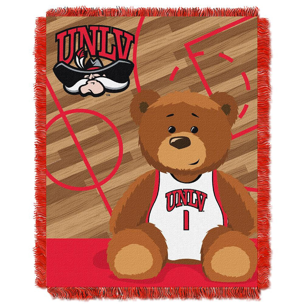 UNLV Runnin Rebels NCAA Triple Woven Jacquard Throw (Fullback Baby Series) (36x48)