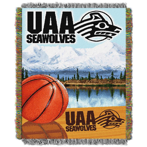 Alaska Anchorage Seawolves NCAA Woven Tapestry Throw (Home Field Advantage) (48x60)