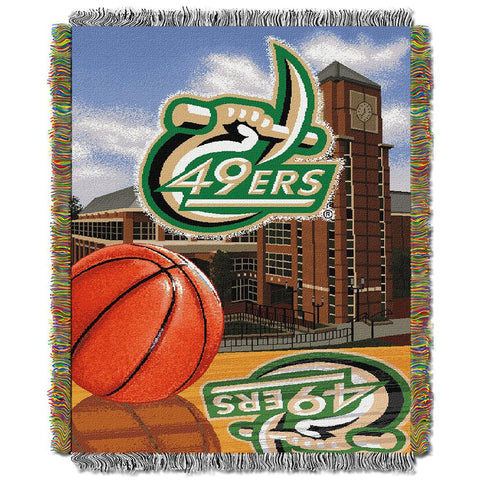 North Carolina Charlotte 49ers NCAA Woven Tapestry Throw (Home Field Advantage) (48x60)