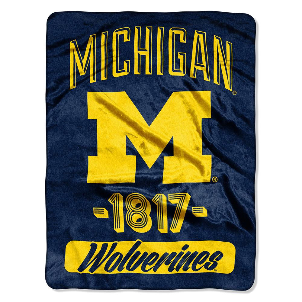 Michigan Wolverines NCAA Micro Raschel Blanket (Varsity Series) (48x60)