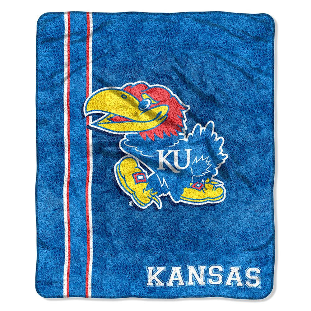 Kansas Jayhawks NCAA Sherpa Throw (Jersey Series) (50in x 60in)