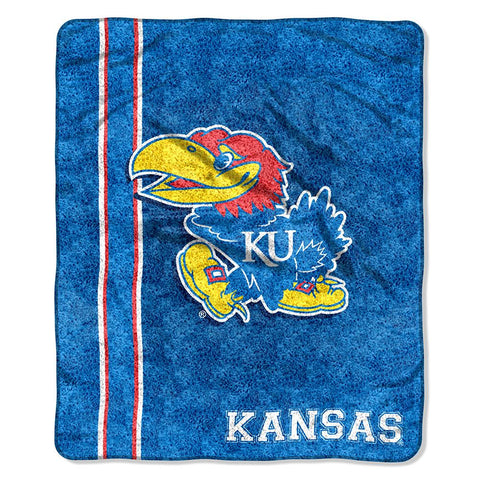 Kansas Jayhawks NCAA Sherpa Throw (Jersey Series) (50in x 60in)