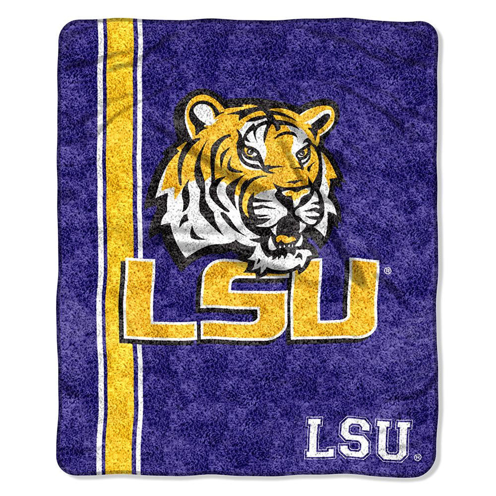 LSU Tigers NCAA Sherpa Throw (Jersey Series) (50in x 60in)