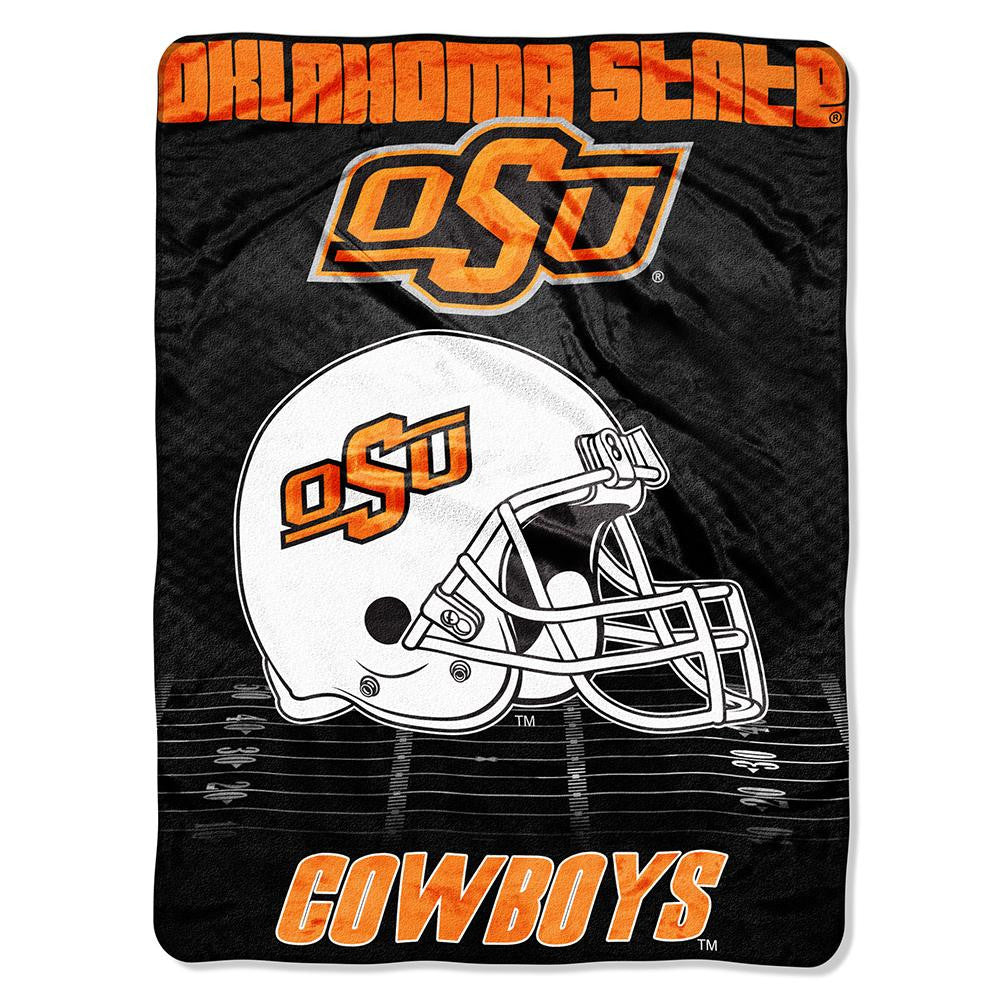 Oklahoma State Cowboys NCAA Micro Raschel Blanket (Overtime Series) (80x60)