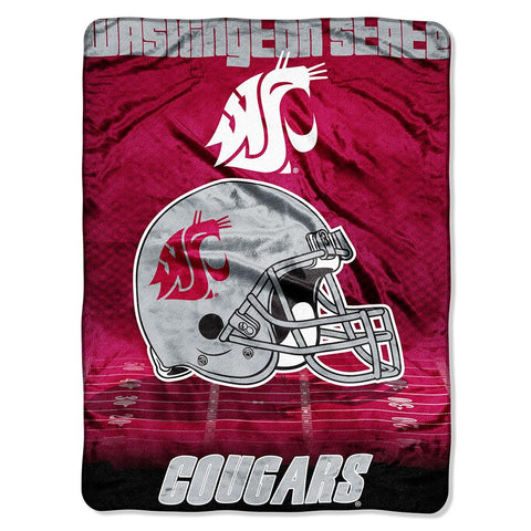 Washington State Cougars NCAA Micro Raschel Blanket (Overtime Series) (80x60)