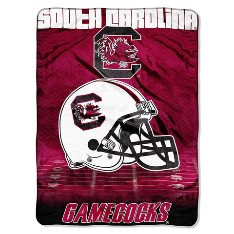 South Carolina Gamecocks NCAA Micro Raschel Blanket (Overtime Series) (80x60)