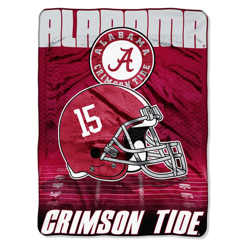 Alabama Crimson Tide NCAA Micro Raschel Blanket (Overtime Series) (80x60)