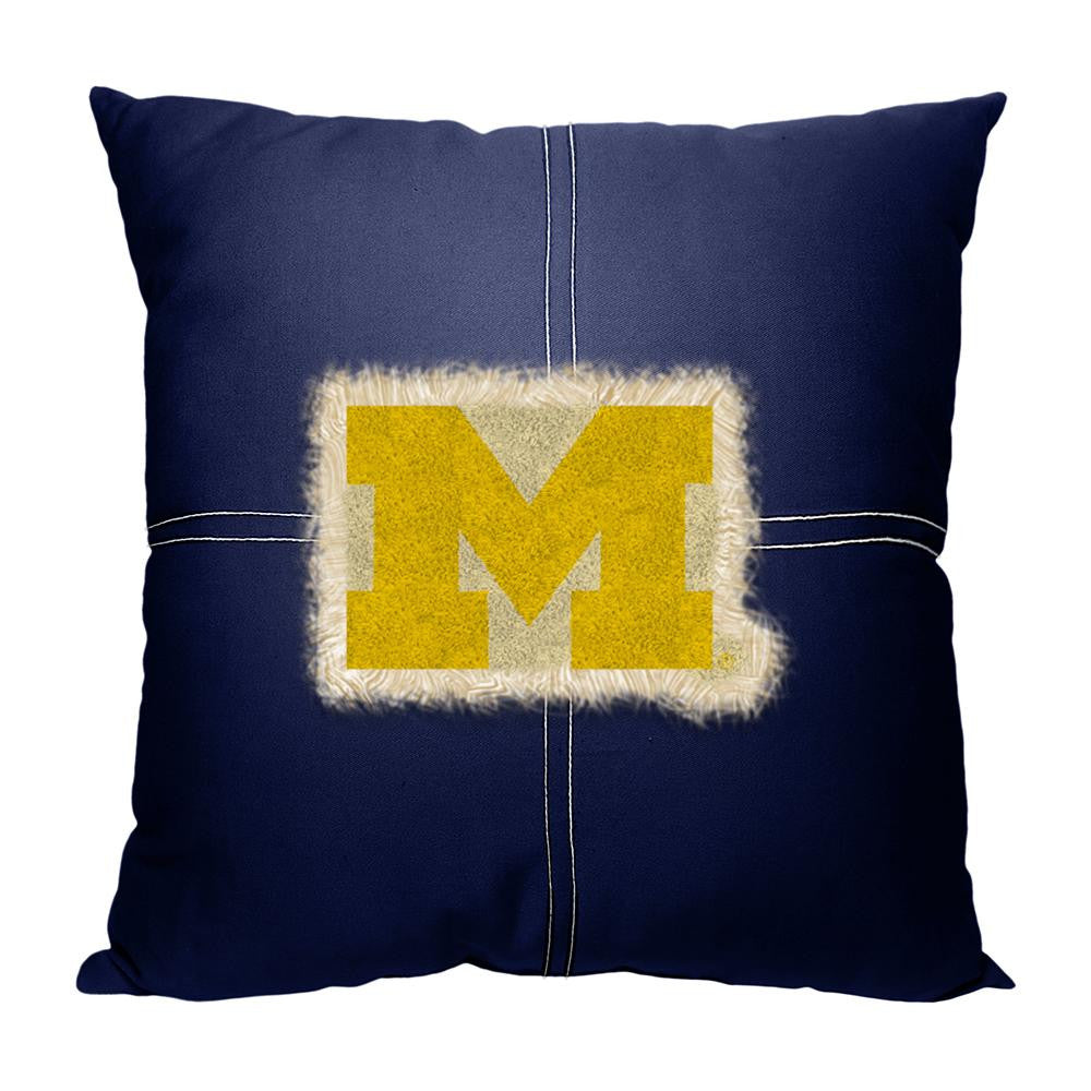 Michigan Wolverines NCAA Team Letterman Pillow (18x18)