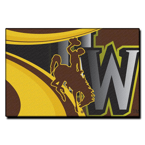 Wyoming Cowboys NCAA Tufted Rug (Cosmic Series) (59x39)