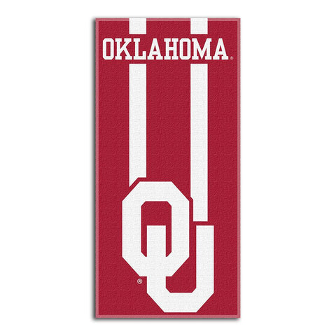 Oklahoma Sooners NCAA Zone Read Cotton Beach Towel (30in x 60in)