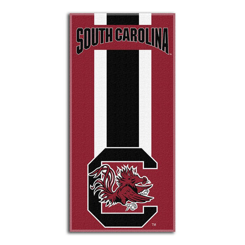 South Carolina Gamecocks NCAA Zone Read Cotton Beach Towel (30in x 60in)