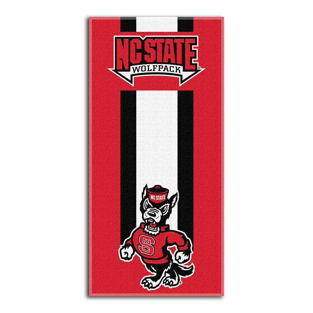 North Carolina State Wolfpack NCAA Zone Read Cotton Beach Towel (30in x 60in)