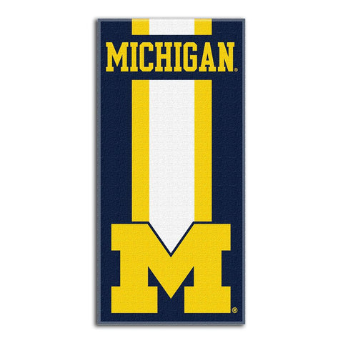 Michigan Wolverines NCAA Zone Read Cotton Beach Towel (30in x 60in)