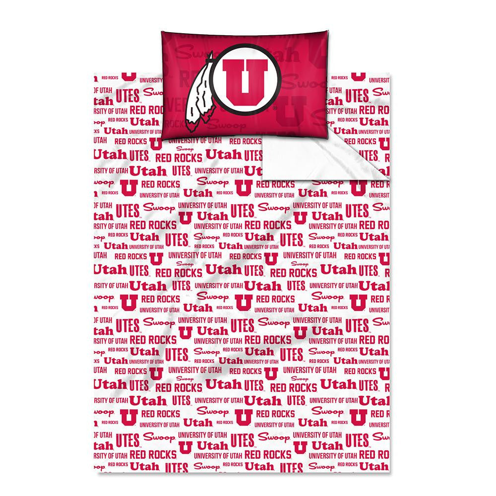 Utah Utes NCAA Twin Sheet Set (Anthem Series)