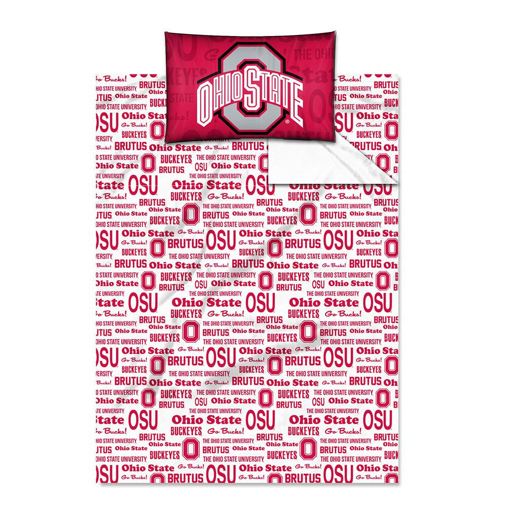 Ohio State Buckeyes NCAA Twin Sheet Set (Anthem Series)