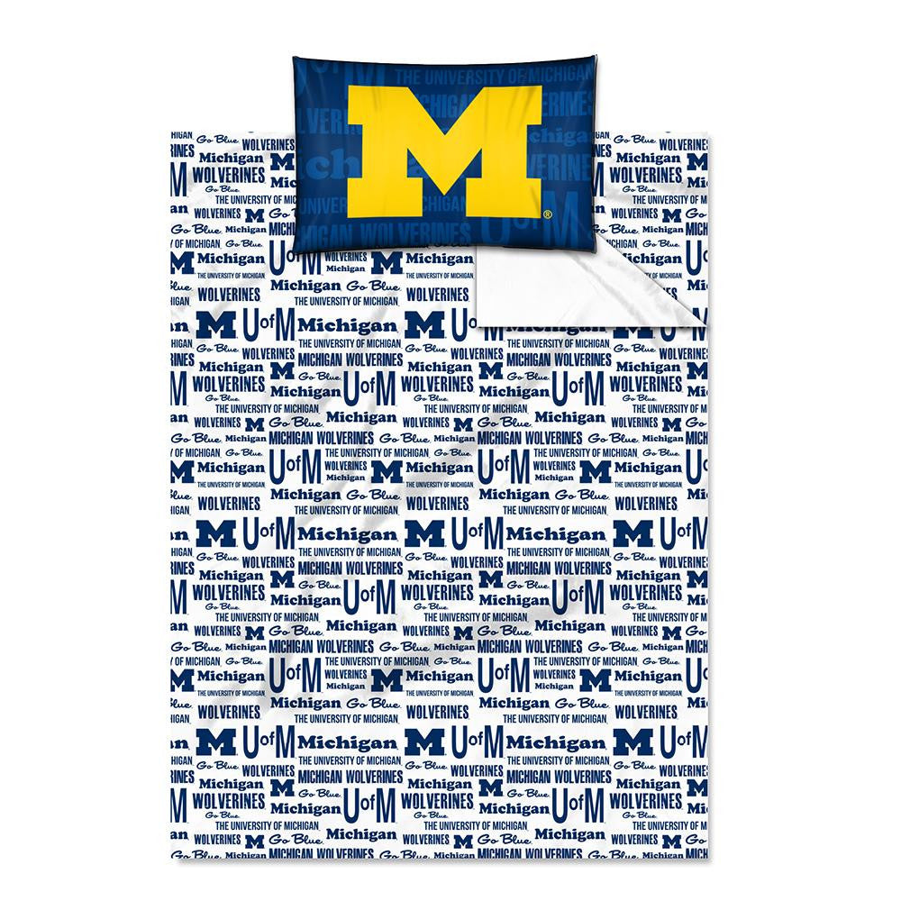 Michigan Wolverines NCAA Twin Sheet Set (Anthem Series)