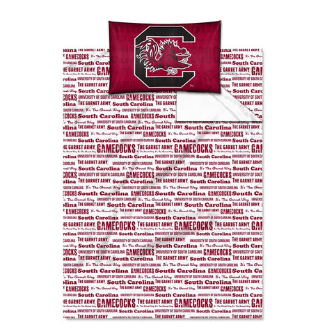 South Carolina Gamecocks NCAA Twin Sheet Set (Anthem Series)