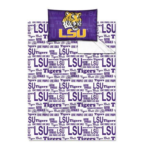 LSU Tigers NCAA Twin Sheet Set (Anthem Series)