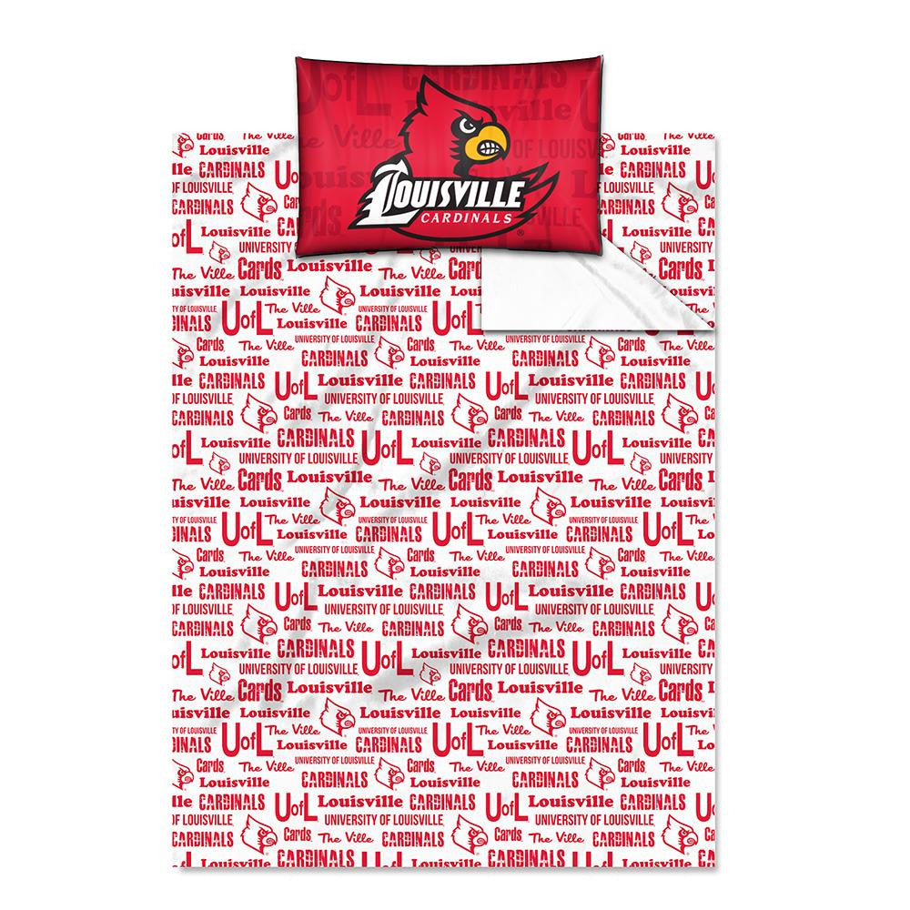 Louisville Cardinals NCAA Twin Sheet Set (Anthem Series)