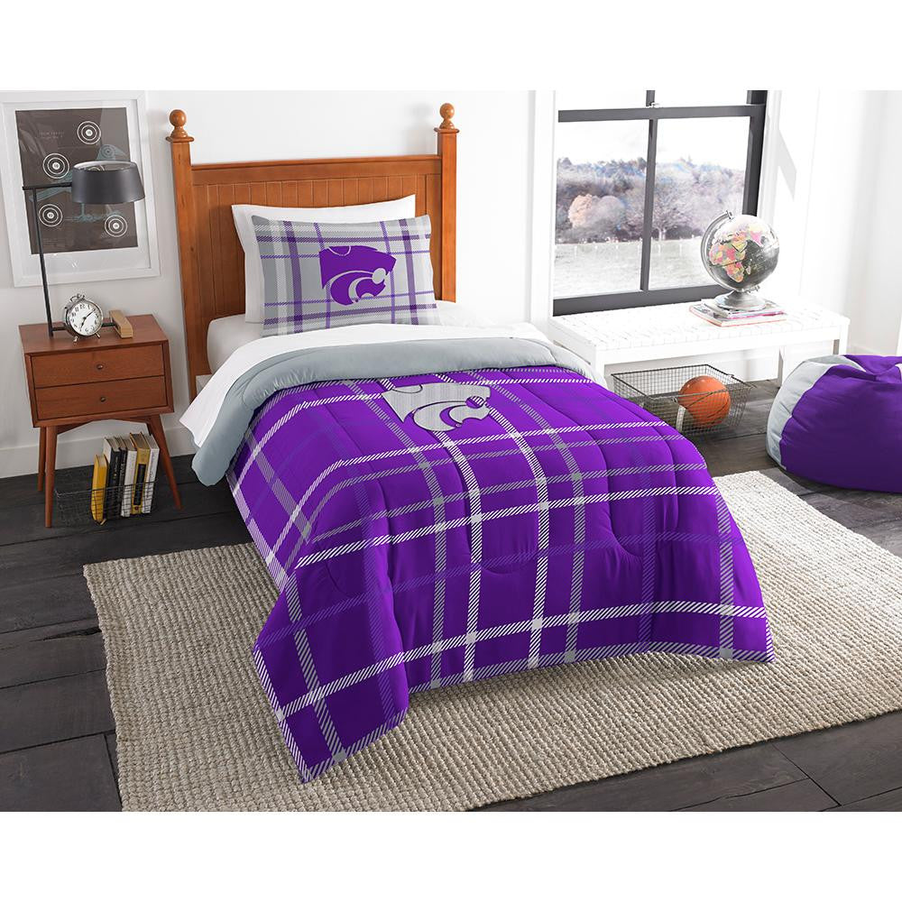 Kansas State Wildcats NCAA Twin Comforter Set (Soft & Cozy) (64 x 86)