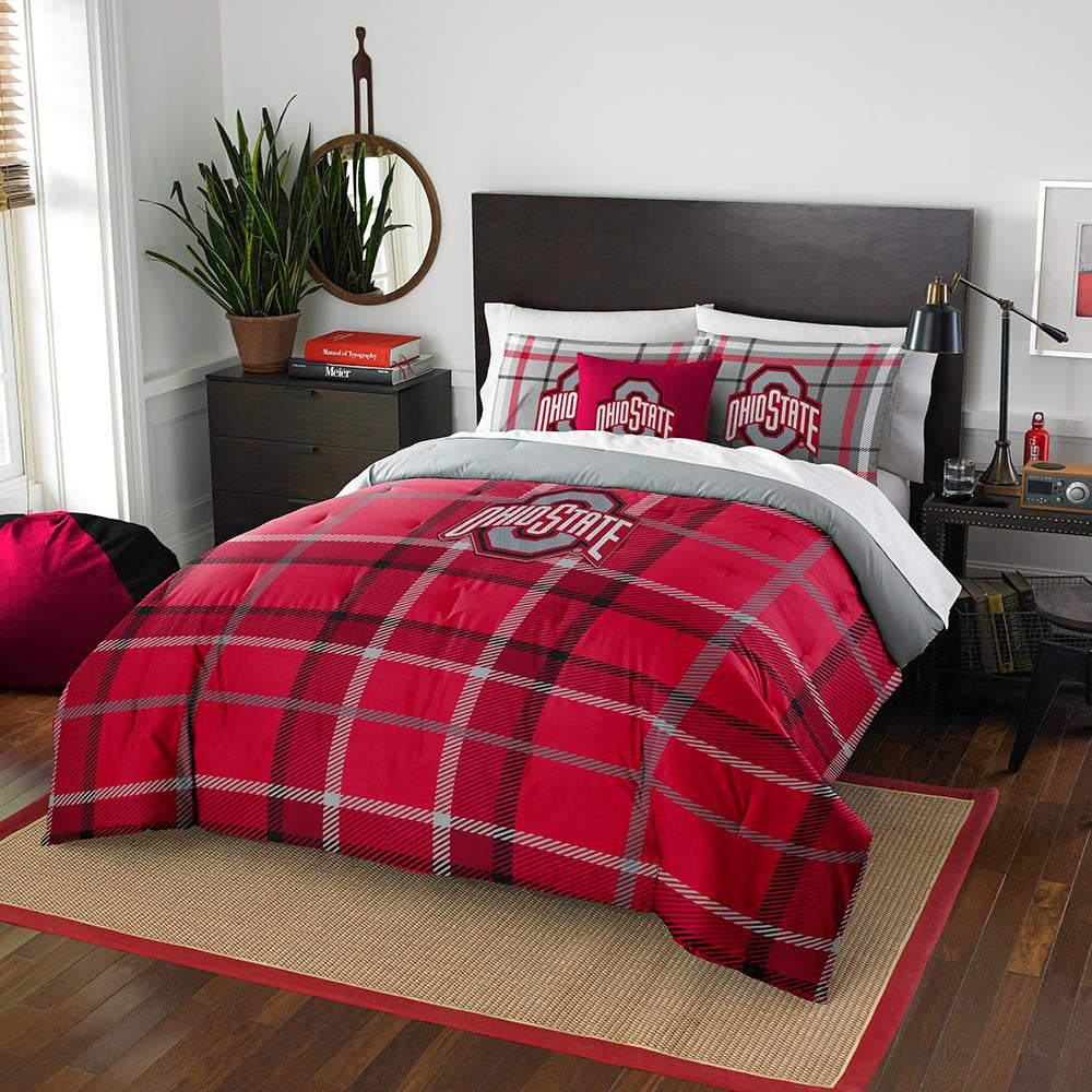 Ohio State Buckeyes NCAA Full Comforter Set (Soft & Cozy) (76 x 86)