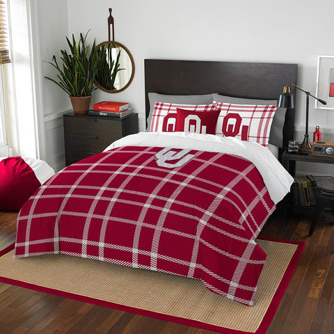 Oklahoma Sooners NCAA Full Comforter Set (Soft & Cozy) (76 x 86)