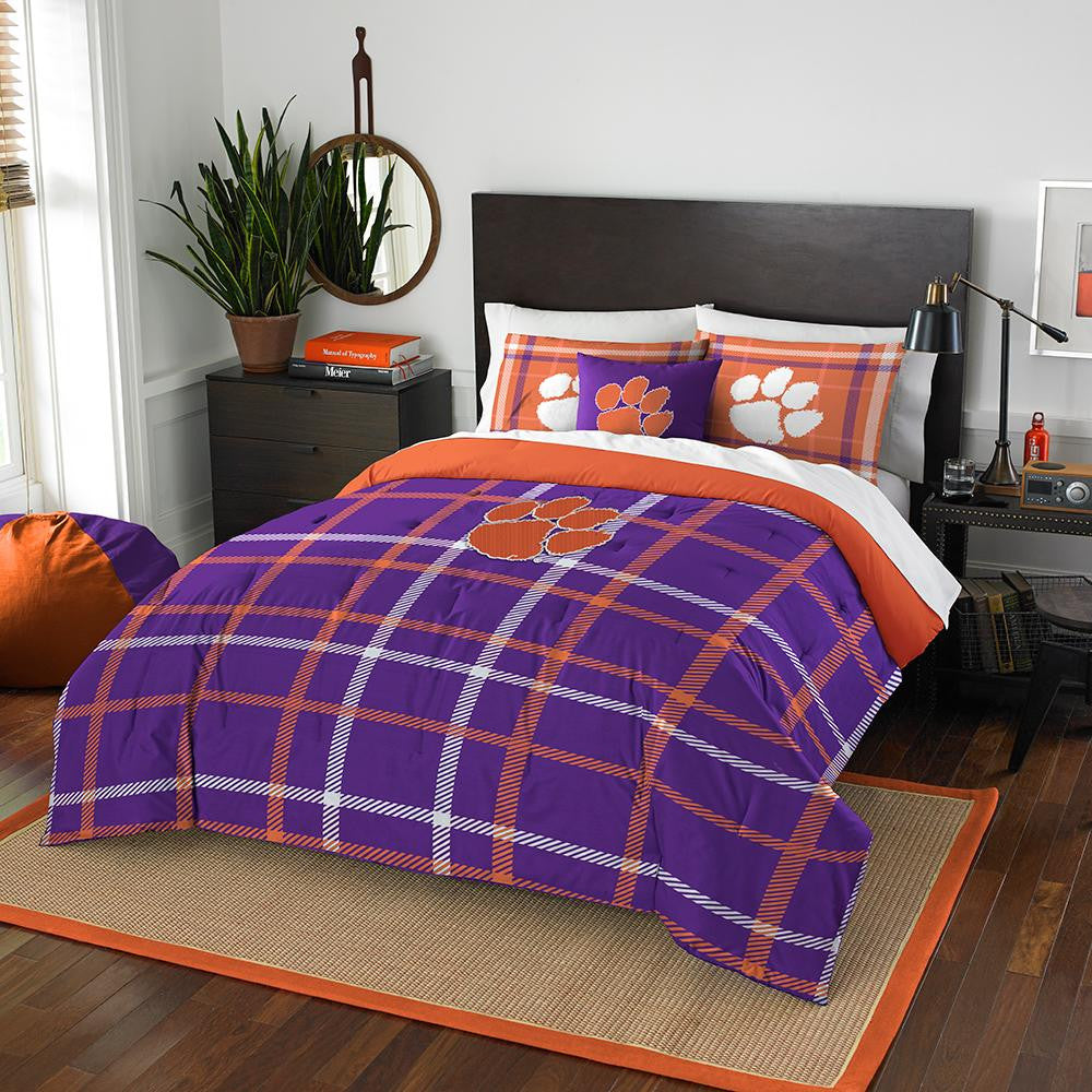 Clemson Tigers NCAA Full Comforter Set (Soft & Cozy) (76 x 86)