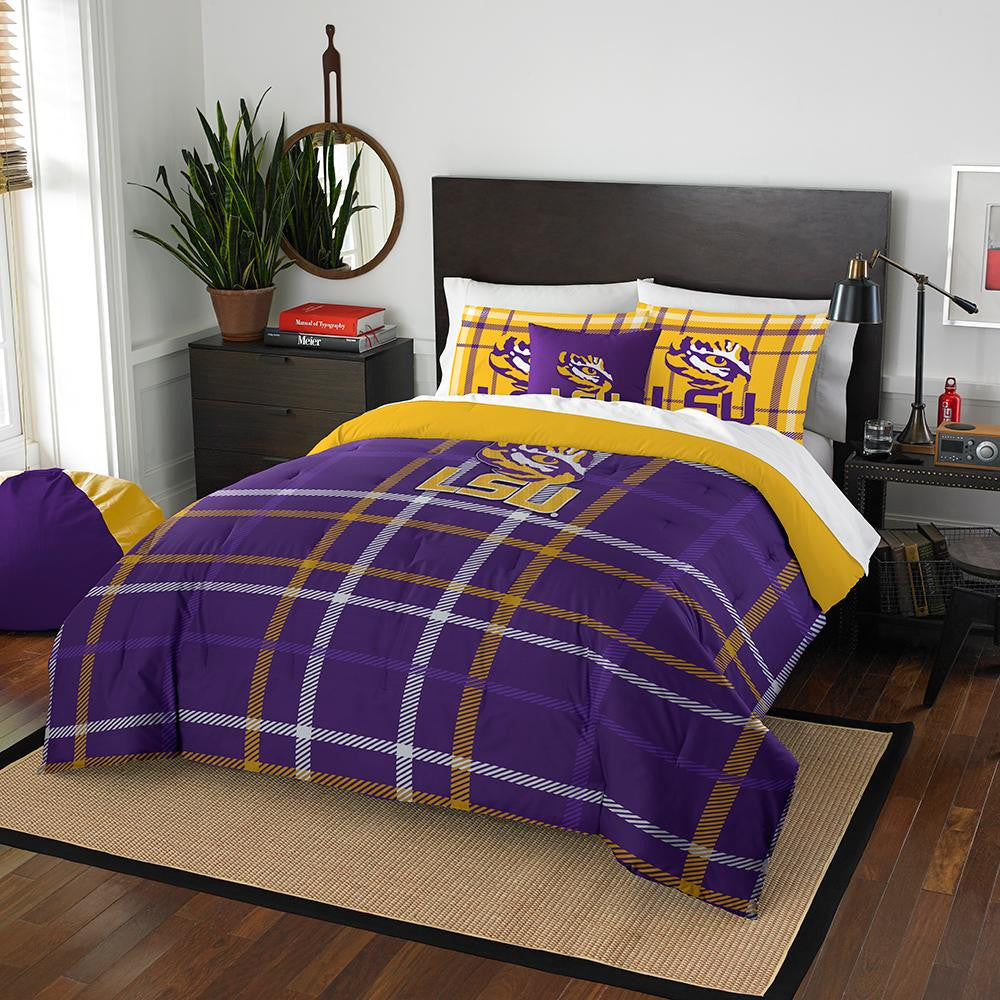 LSU Tigers NCAA Full Comforter Set (Soft & Cozy) (76 x 86)