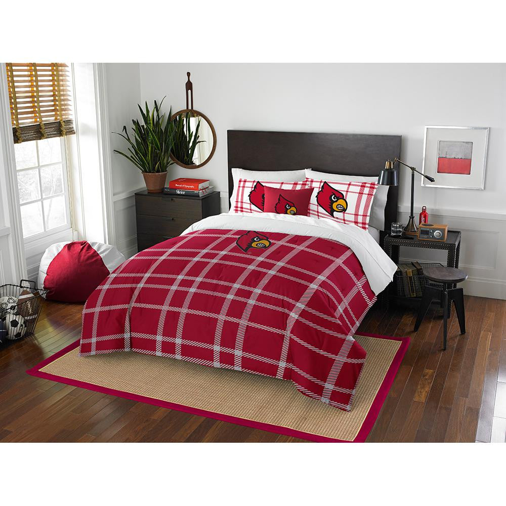 Louisville Cardinals NCAA Full Comforter Set (Soft & Cozy) (76 x 86)