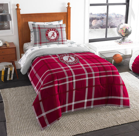 Alabama Crimson Tide NCAA Twin Comforter Bed in a Bag (Soft & Cozy) (64in x 86in)