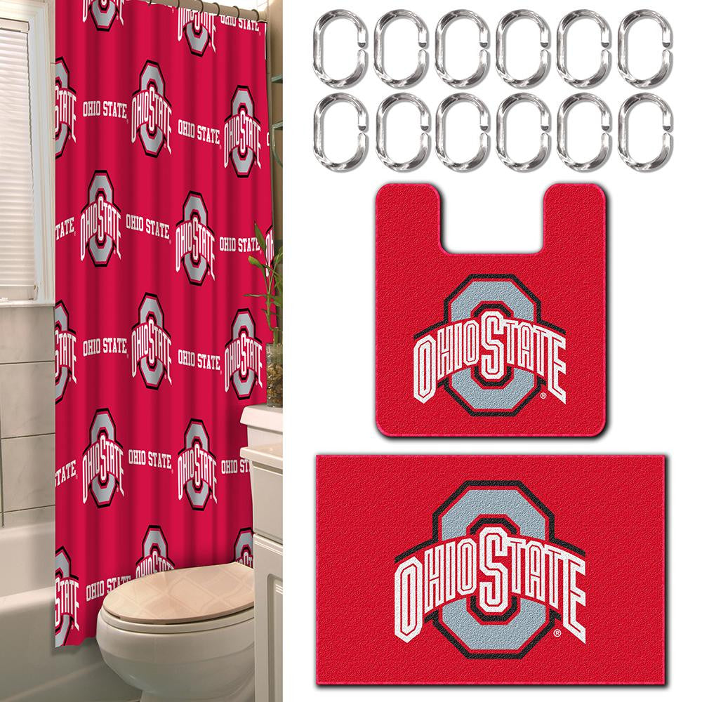 Ohio State Buckeyes NCAA 15-Piece Bath Set