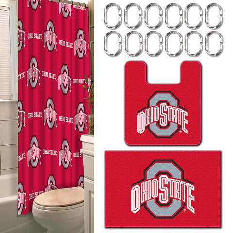 Ohio State Buckeyes NCAA 15-Piece Bath Set