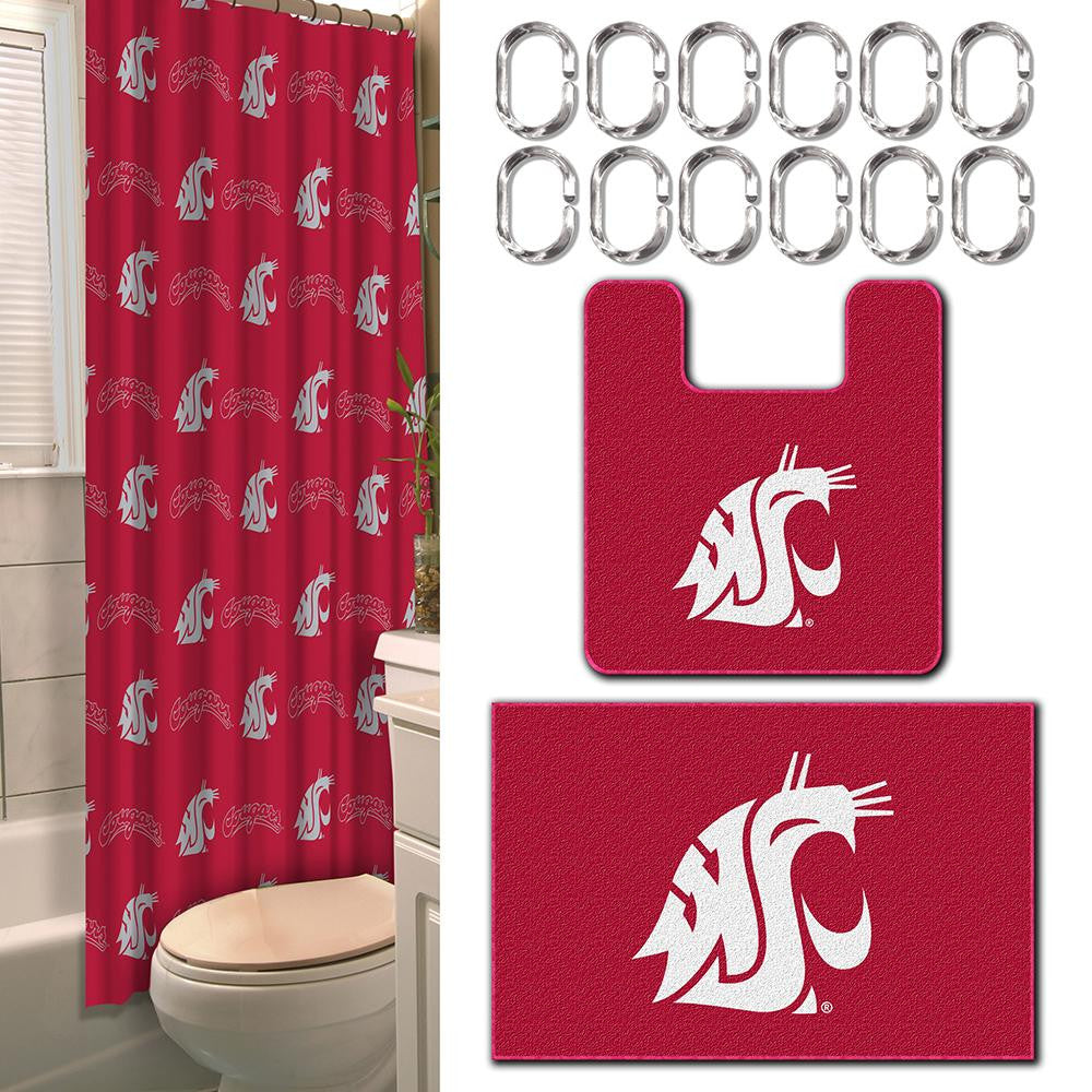 Washington State Cougars NCAA 15-Piece Bath Set