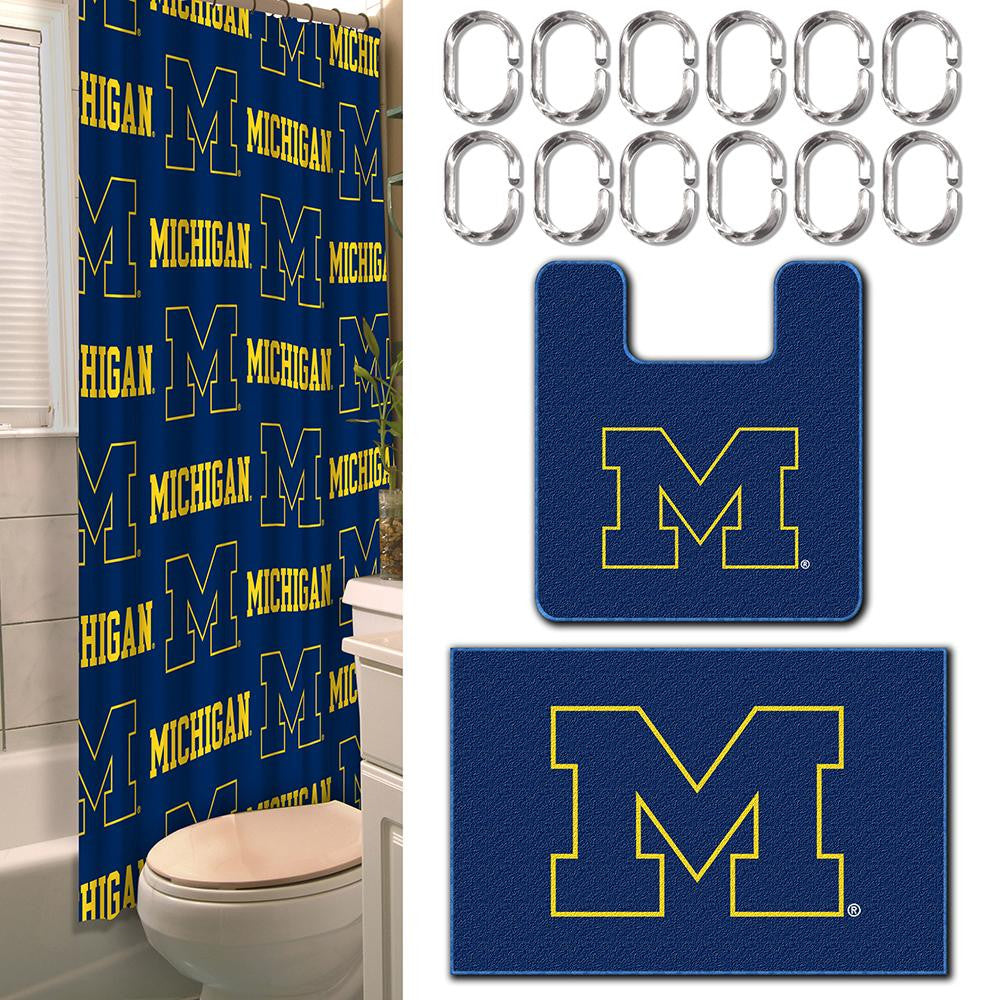 Michigan Wolverines NCAA 15-Piece Bath Set