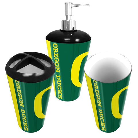 "Oregon Ducks NCAA Bath Tumbler, Toothbrush Holder & Soap Pump (3pc Set)"