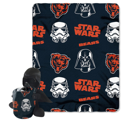 Chicago Bears NFL Star Wars Darth Vader Hugger & Fleece Blanket Throw Set