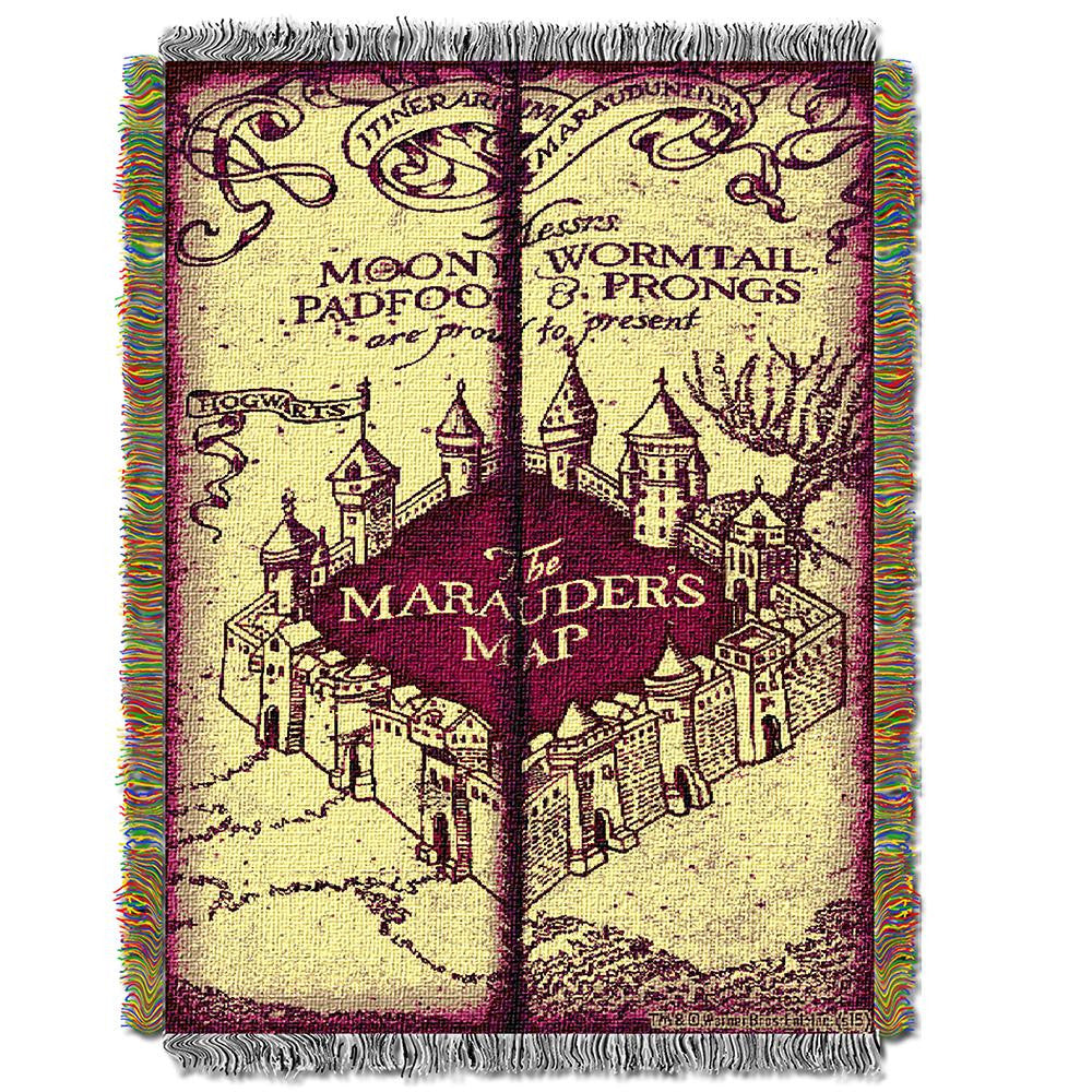 Harry Potter Marauders Map  Woven Tapestry Throw (48inx60in)