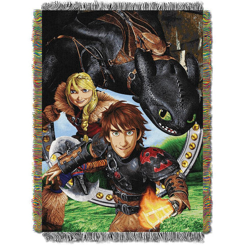 How to Train Your Dragon 2 Imagine Dragons  Triple Woven Jacquard Throw (48x60)