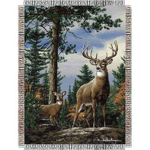 Hautman Bros. King Stag Triple Woven Jacquard Throw (48x60)