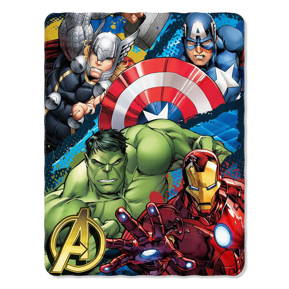 Marvel Comics Defend Earth Fleece Throw (45in x60in)