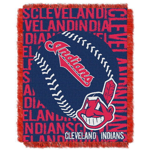 Cleveland Indians MLB Triple Woven Jacquard Throw (Double Play) (48x60)