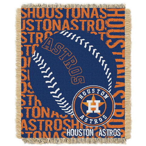 Houston Astros MLB Triple Woven Jacquard Throw (Double Play) (48x60)