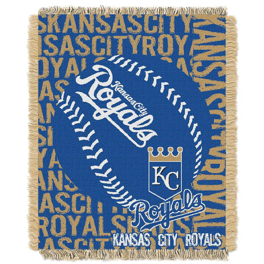 Kansas City Royals MLB Triple Woven Jacquard Throw (Double Play) (48x60)