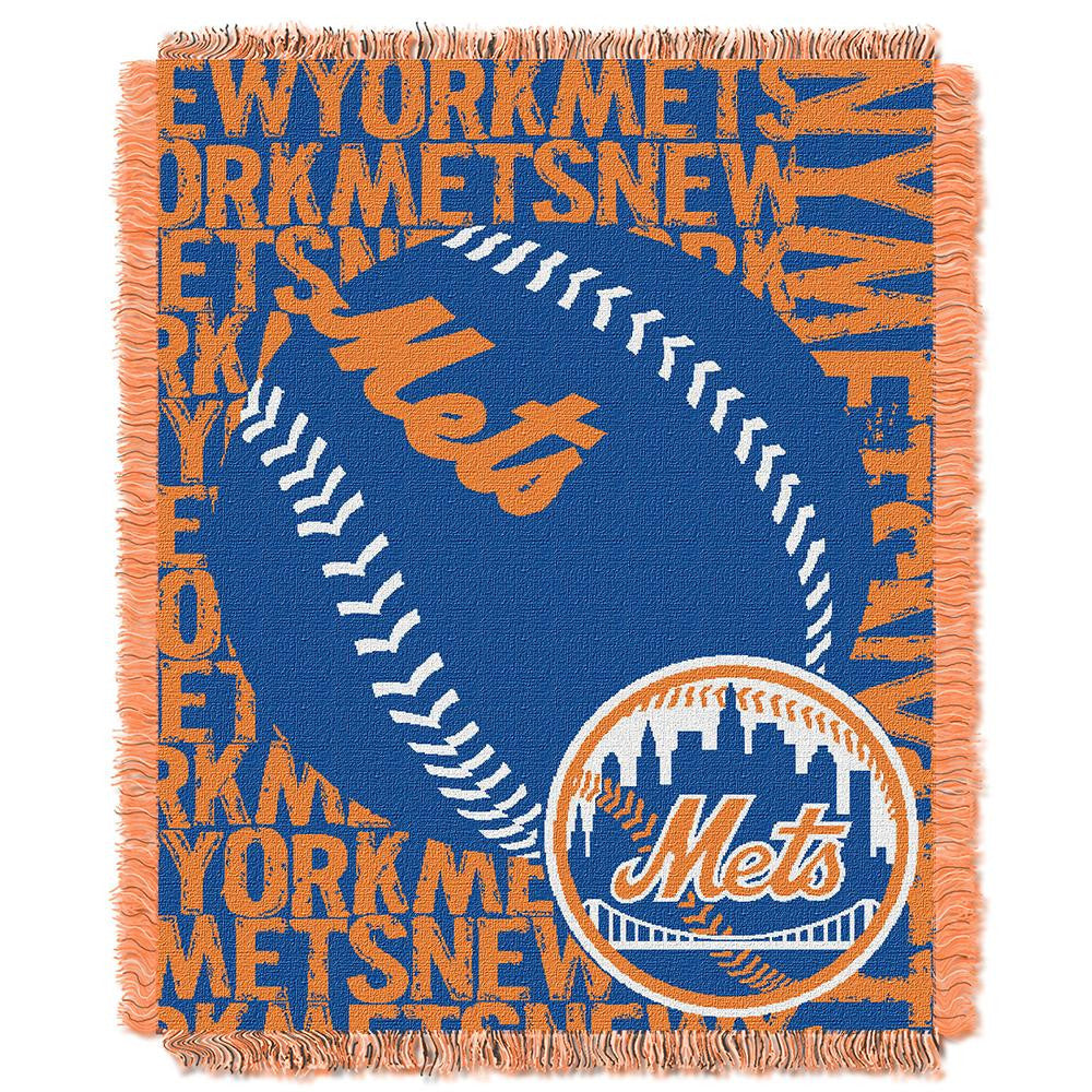 New York Mets MLB Triple Woven Jacquard Throw (Double Play) (48x60)