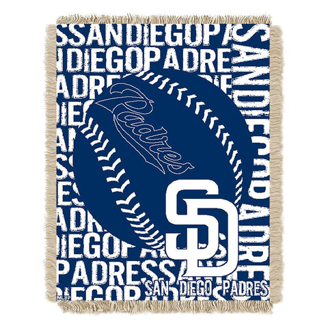 San Diego Padres MLB Triple Woven Jacquard Throw (Double Play) (48x60)