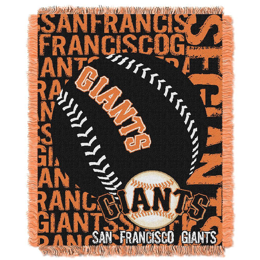 San Francisco Giants MLB Triple Woven Jacquard Throw (Double Play) (48x60)