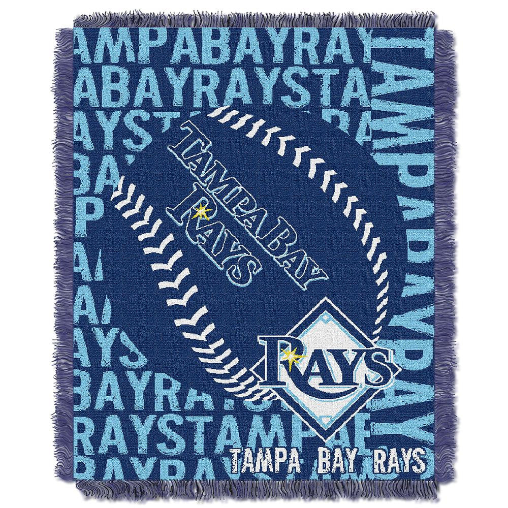 Tampa Bay Rays MLB Triple Woven Jacquard Throw (Double Play) (48x60)