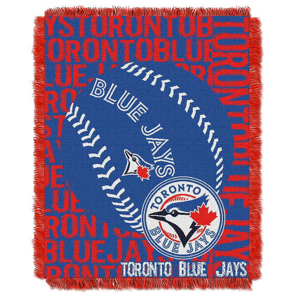 Toronto Blue Jays MLB Triple Woven Jacquard Throw (Double Play) (48x60)